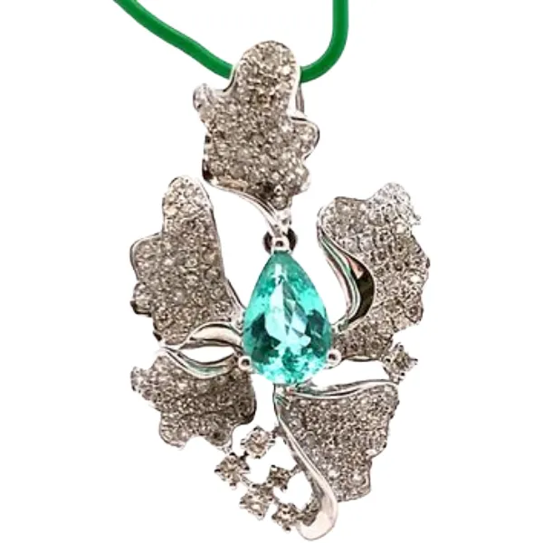 Pt･Pm900 トルマリン・ダイヤモンド 1.2・D1.16ct