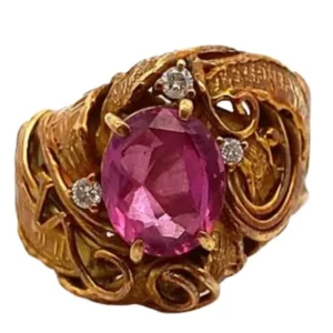 K18 ピンクスピネル・ダイヤモンド 2.82・0.09ct