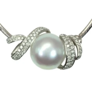 Pt900K18 マベパール・ダイヤモンド ネックレス D1.18 ct