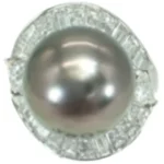 Pt・Pm950 パール・ダイヤモンド リング 1.91 ct