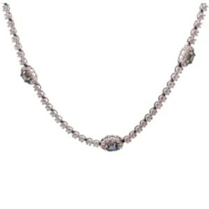 K18WG アレキサンドライト・ダイヤモンドネックレス 0.7・D1.0 ct