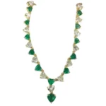 K18エメラルド・ダイヤモンドネックレス 3.48・3.55 ct