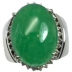 Pt･Pm900 含浸クォーツァイト・ダイヤモンド リング 9.07 ct 0.665 ct