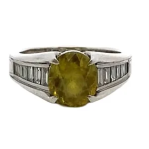 Pt･Pm900 スフェーン・ダイヤモンド 2.65・D0.46ct