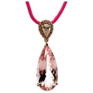 K18 モルガナイト・ダイヤ 3.08・D0.14ct