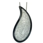 K18WG オニキス・ダイヤモンド ネックレス ペンダントトップ D1 ct 