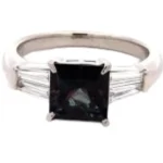 Pt･Pm900 アレキサンドライト・ダイヤモンド リング A1.745 ct 0.38 ct