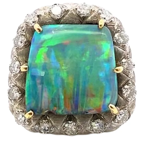 Pt900K18[Ptﾒｲﾝ] ボルダーオパール・ダイヤモンド 13.99・1.02ct