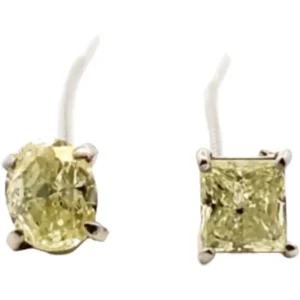 Pt850/Pt･Pm ダイヤモンド ピアス/イヤリング 1.007・1.003ct