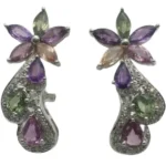 サファイア・ダイヤモンド イヤリング 9.2 ct D0.4 ct