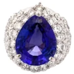 Pt･Pm900 タンザナイト・ダイヤモンド リング 12.33 ct 4 ct