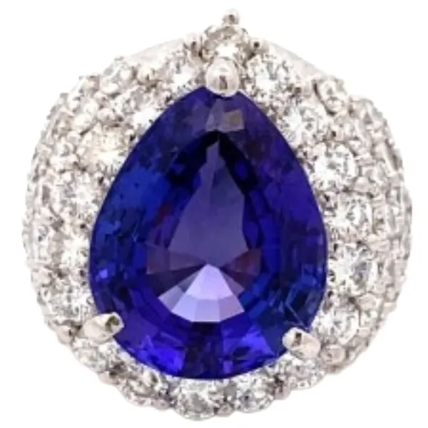 Pt･Pm900 タンザナイト・ダイヤモンド リング 12.33 ct 4 ct