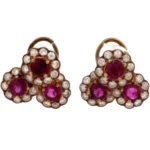 K18 ルビーみため・ダイヤモンド ピアス/イヤリング 2.2・D1.27 ct