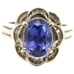 Pt･Pm900 タンザナイト・ダイヤモンド リング 3.66・D0.27ct