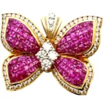 K18 ピンクサファイア・ダイヤモンド ネックレス/ペンダントトップ P10・D1.5ct