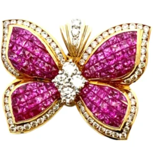 K18 ピンクサファイア・ダイヤモンド ネックレス/ペンダントトップ P10・D1.5ct