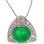 Pt･Pm900 コロンビア産エメラルド・ダイヤモンド ネックレス/ペンダントトップ 9.31 ct D0.66 ct
