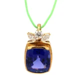 K18 タンザナイト・ダイヤモンド ネックレス/ペンダントトップ 17.8・1ct