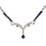 Pt･Pm900 サファイア・ダイヤモンド ネックレス/ペンダントトップ S1.81・D0.29ct