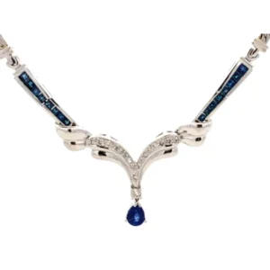 Pt･Pm900 サファイア・ダイヤモンド ネックレス/ペンダントトップ S1.81・D0.29ct