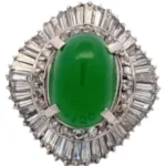 Pt･Pm900 翡翠・ダイヤモンド リング 7.848 ct D1.780 ct