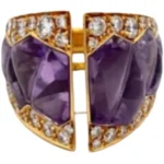 K18 アメシスト・ダイヤモンド リング