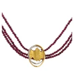 Pt900・K18[Kﾒｲﾝ] ガーネット・ダイヤモンド 0.2ct