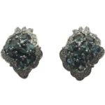 K14WG アレキサンドライト・ダイヤモンド ピアスイヤリング 1.44・1.45 ct 0.21・0.22 ct