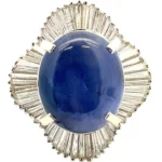 Pt･Pm900 スターサファイア・ダイヤモンド 12.58・D1.49ct