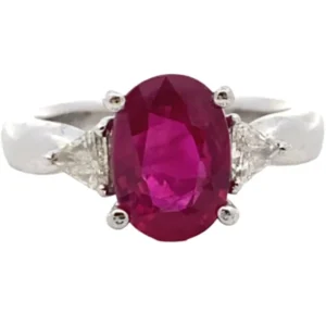 Pt･Pm900 ルビー・ダイヤモンド リング 2.51・D0.23ct