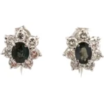 Pt･Pm900 アレキサンドライト・ダイヤモンド ピアス/イヤリング 0.43・0.33・D0.53・D0.53ct