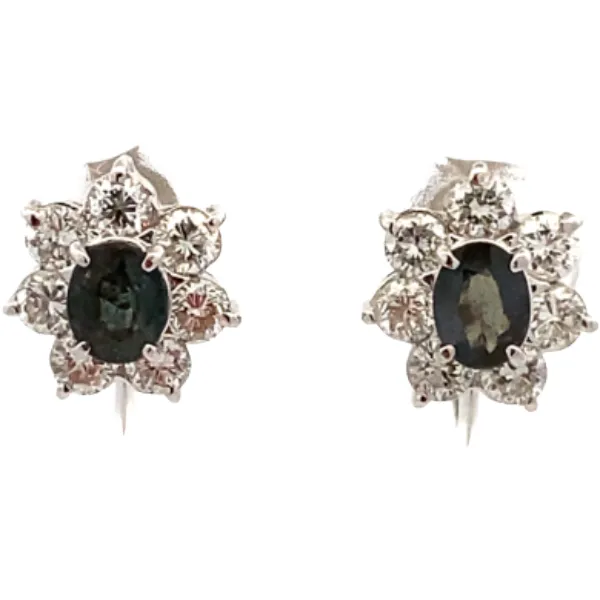 Pt･Pm900 アレキサンドライト・ダイヤモンド ピアス/イヤリング 0.43・0.33・D0.53・D0.53ct