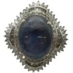 Pt900 ブルースターサファイア・ダイヤモンド リング 31.41 ct 5.4 ct