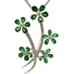 K18/K18WG ガーネット・ダイヤモンド ネックレス/ペンダントトップ 6.68・D0.40ct