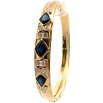 K18 サファイア・ダイヤモンド ブレスレット/バングル SA2.4・0.9ct