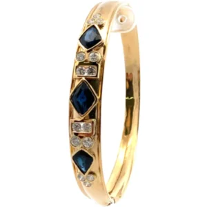 K18 サファイア・ダイヤモンド ブレスレット/バングル SA2.4・0.9ct