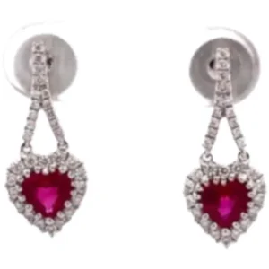 K18 ルビー・ダイヤモンド ピアス/イヤリング R1・D0.35 ct