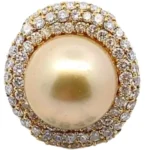 K18 パール・ダイヤモンド リング