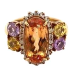 K18 インペリアルトパーズ・多色石 T2.57・S1.57・D0.21ct