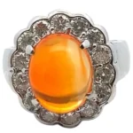 Pt･Pm900 ファイヤーオパール・ダイヤモンド 3.65・D1.48ct