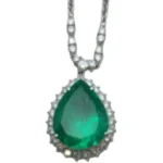 Pt850/Pt900 コロンビア産エメラルド・ダイヤモンド ネックレス/ペンダントトップ E21.87 ct D0.86・D2.27 ct