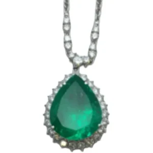 Pt850/Pt900 コロンビア産エメラルド・ダイヤモンド ネックレス/ペンダントトップ E21.87 ct D0.86・D2.27 ct