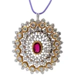 K18 ルビー・ダイヤモンド ブローチ R1.10・D1.1ct