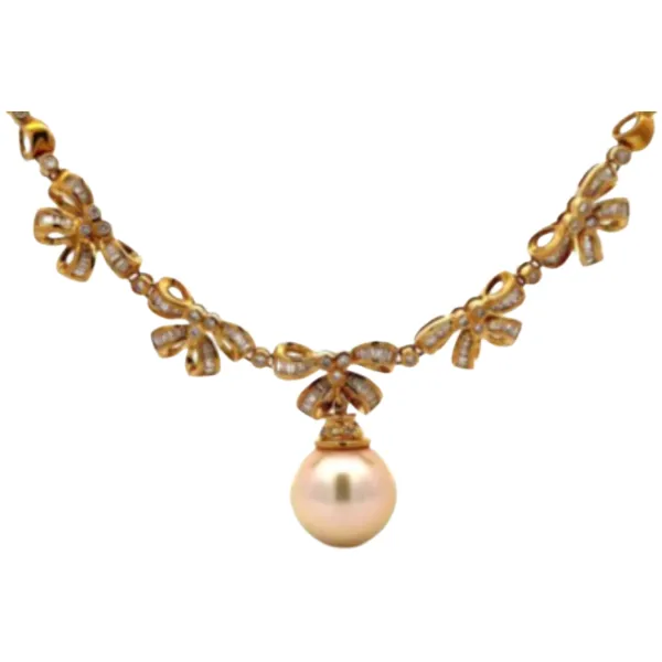 K18 パール・ダイヤモンド ネックレス/ペンダントトップ D2.21 ct