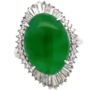 Pt･Pm900 含侵クォーツ・ダイヤモンド リング 8.31 ct 1.54 ct