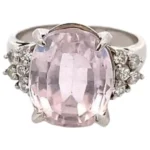 Pt･Pm900 クンツァイト・ダイヤモンド 8.13・0.33ct