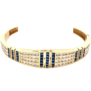 K18 ダイヤモンド・サファイヤ ブレスレット/バングル S2.24・D2.85 ct