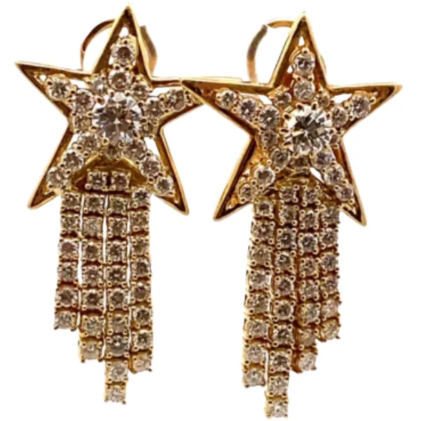 K18 ダイヤモンド ピアス/イヤリング 0.49・0.52・D3.6ct