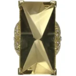 K18 シトリン・ダイヤモンド リング 27.96 ct 0.6 ct