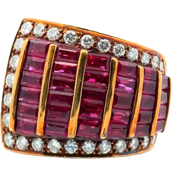 K18 ルビー・ダイヤモンド リング 4.45・D0.85ct